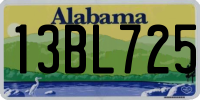 AL license plate 13BL725