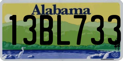AL license plate 13BL733