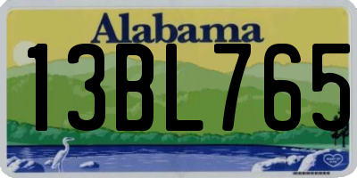 AL license plate 13BL765