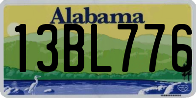 AL license plate 13BL776