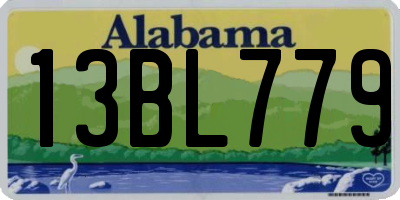 AL license plate 13BL779