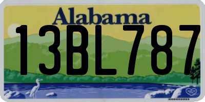 AL license plate 13BL787