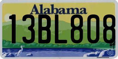 AL license plate 13BL808