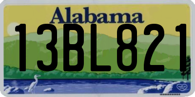 AL license plate 13BL821