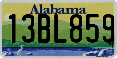 AL license plate 13BL859