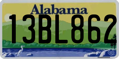 AL license plate 13BL862