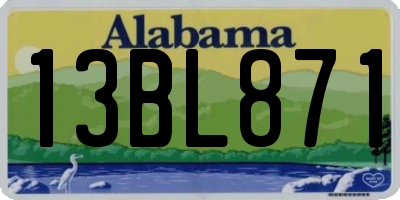 AL license plate 13BL871