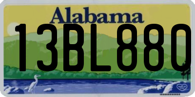 AL license plate 13BL880