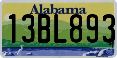 AL license plate 13BL893