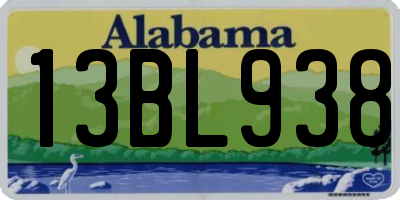 AL license plate 13BL938