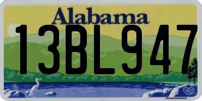 AL license plate 13BL947