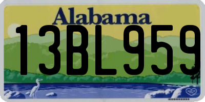 AL license plate 13BL959