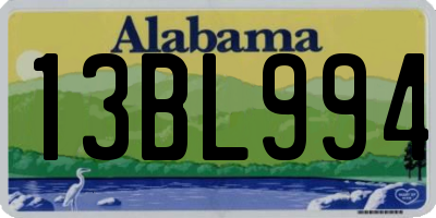 AL license plate 13BL994