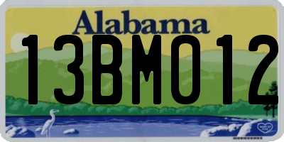 AL license plate 13BM012