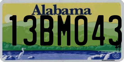 AL license plate 13BM043