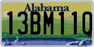 AL license plate 13BM110