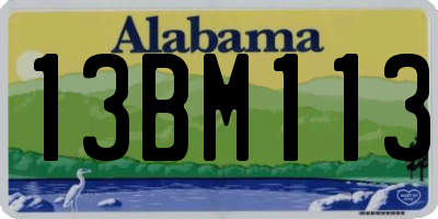 AL license plate 13BM113
