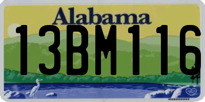 AL license plate 13BM116