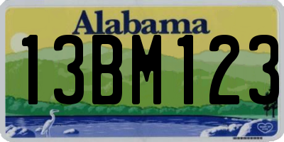 AL license plate 13BM123