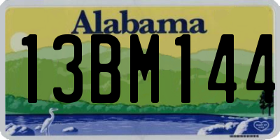 AL license plate 13BM144