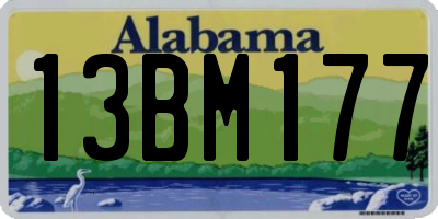 AL license plate 13BM177