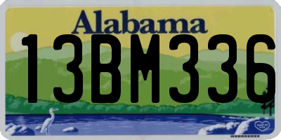 AL license plate 13BM336