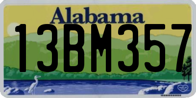 AL license plate 13BM357