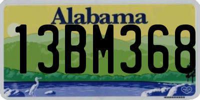 AL license plate 13BM368