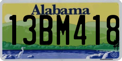 AL license plate 13BM418