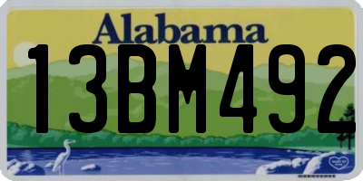 AL license plate 13BM492