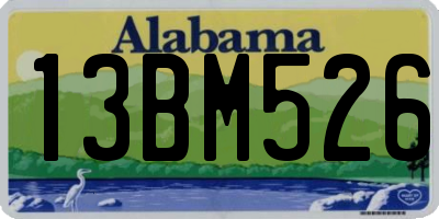 AL license plate 13BM526