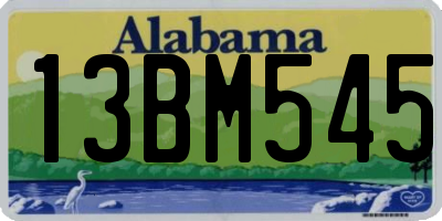 AL license plate 13BM545