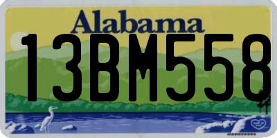 AL license plate 13BM558