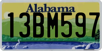 AL license plate 13BM597