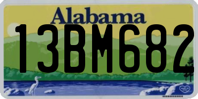 AL license plate 13BM682