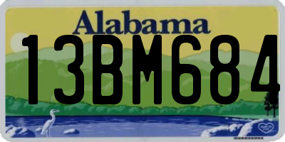 AL license plate 13BM684