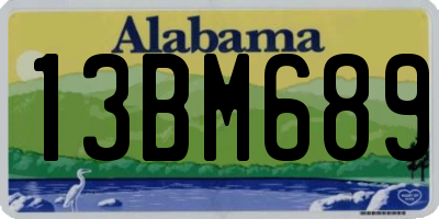 AL license plate 13BM689