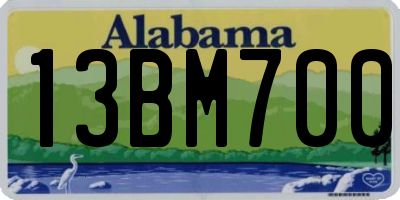 AL license plate 13BM700