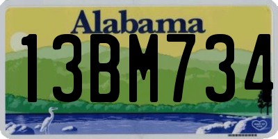 AL license plate 13BM734