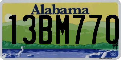 AL license plate 13BM770