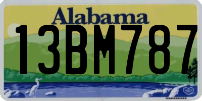 AL license plate 13BM787