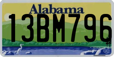 AL license plate 13BM796