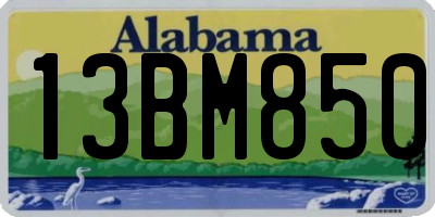 AL license plate 13BM850