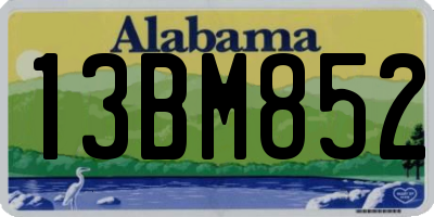 AL license plate 13BM852