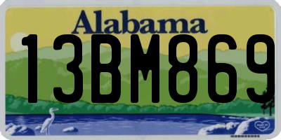 AL license plate 13BM869
