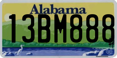 AL license plate 13BM888