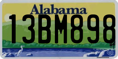 AL license plate 13BM898