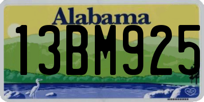 AL license plate 13BM925