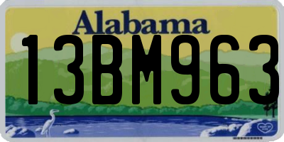 AL license plate 13BM963