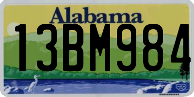 AL license plate 13BM984